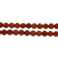 Granat Naturperlen, rund, verschiedene Größen vorhanden & facettierte, orange, Bohrung:ca. 1mm, Länge:ca. 14.9 ZollInch, verkauft von Strang