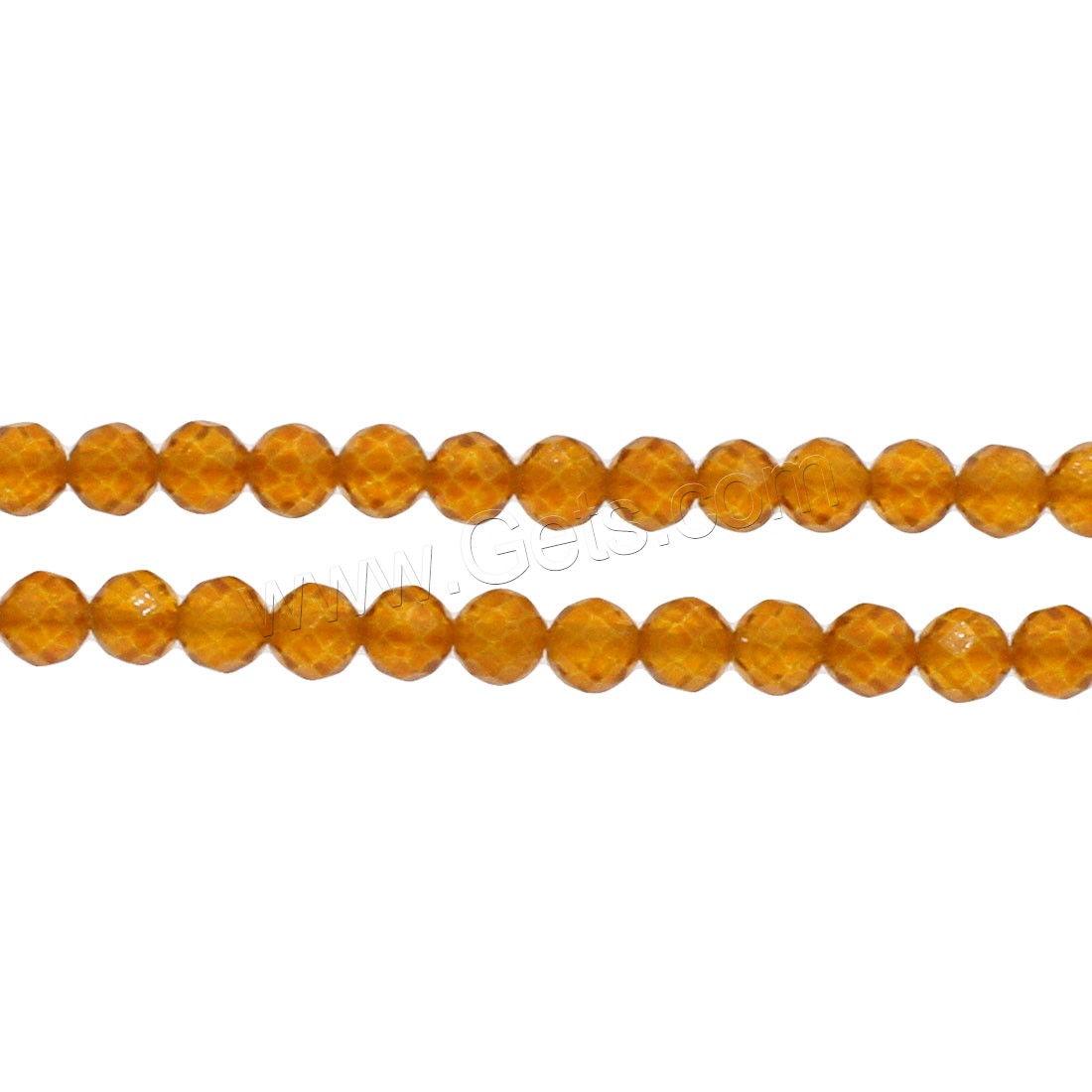 Natural Garnet Beads, Round, different size for choice & faceted, yellow, Hole:Approx 1mm, Length:Approx 14.9 Inch, Sold By Strand