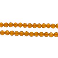 Granat Naturperlen, rund, verschiedene Größen vorhanden & facettierte, gelb, Bohrung:ca. 1mm, Länge:ca. 14.9 ZollInch, verkauft von Strang