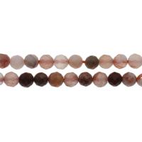 Yunnan roter Achat Perle, rund, Modeschmuck & facettierte, 3mm, Bohrung:ca. 1mm, Länge:ca. 14.9 ZollInch, ca. 122PCs/Strang, verkauft von Strang
