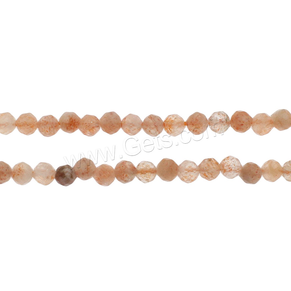 Sunstone Bead, Round, different size for choice & faceted, orange, Hole:Approx 1mm, Length:Approx 14.9 Inch, Sold By Strand