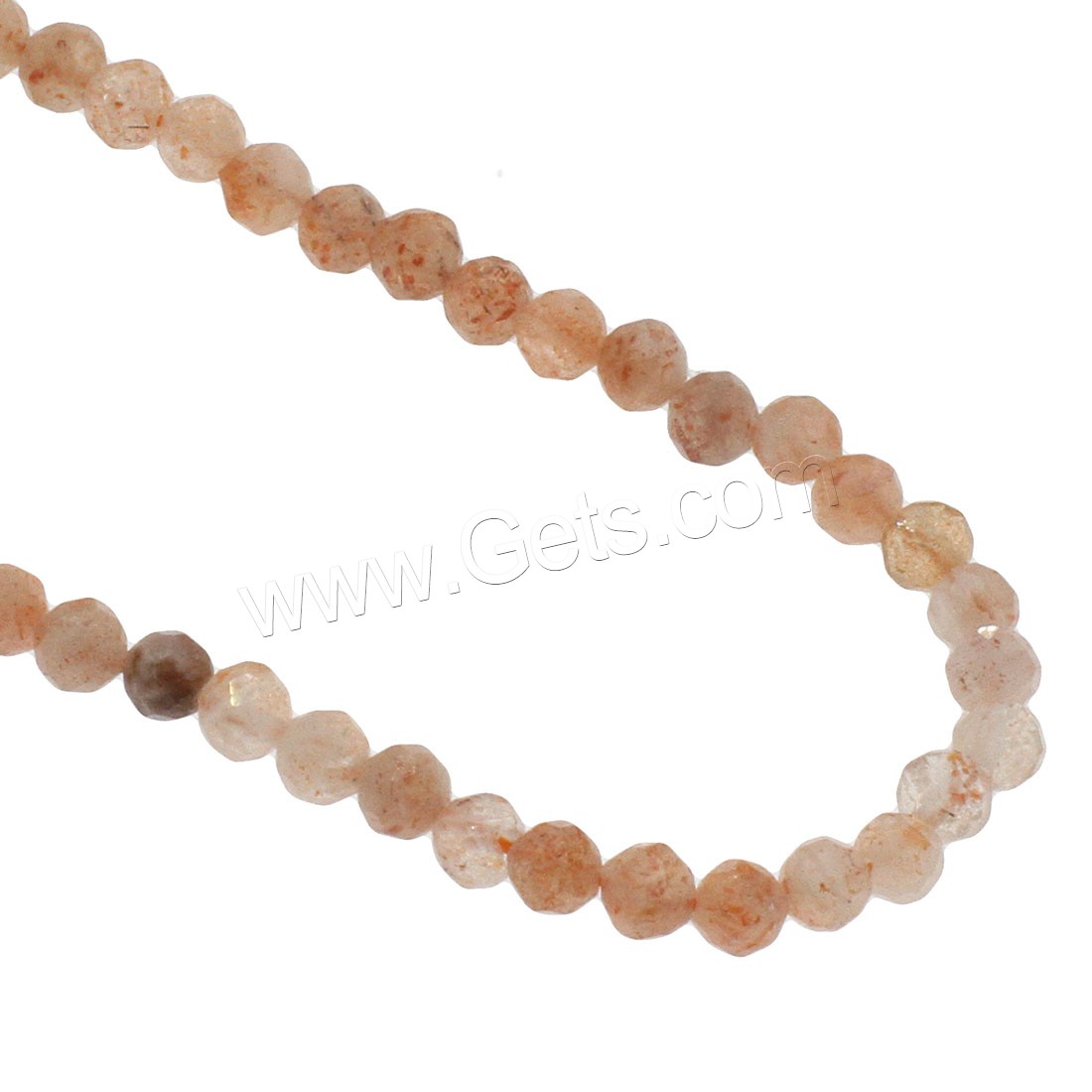 Sunstone Bead, Round, different size for choice & faceted, orange, Hole:Approx 1mm, Length:Approx 14.9 Inch, Sold By Strand