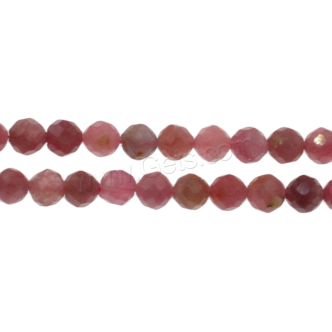 Rubellite Beads, Round, different size for choice & faceted, light red, Hole:Approx 1mm, Length:Approx 14.9 Inch, Sold By Strand