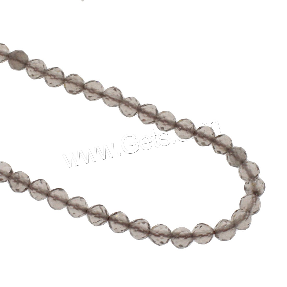 Natural Smoky Quartz Beads, Round, different size for choice & faceted, grey, Hole:Approx 1mm, Length:Approx 14.9 Inch, Sold By Strand