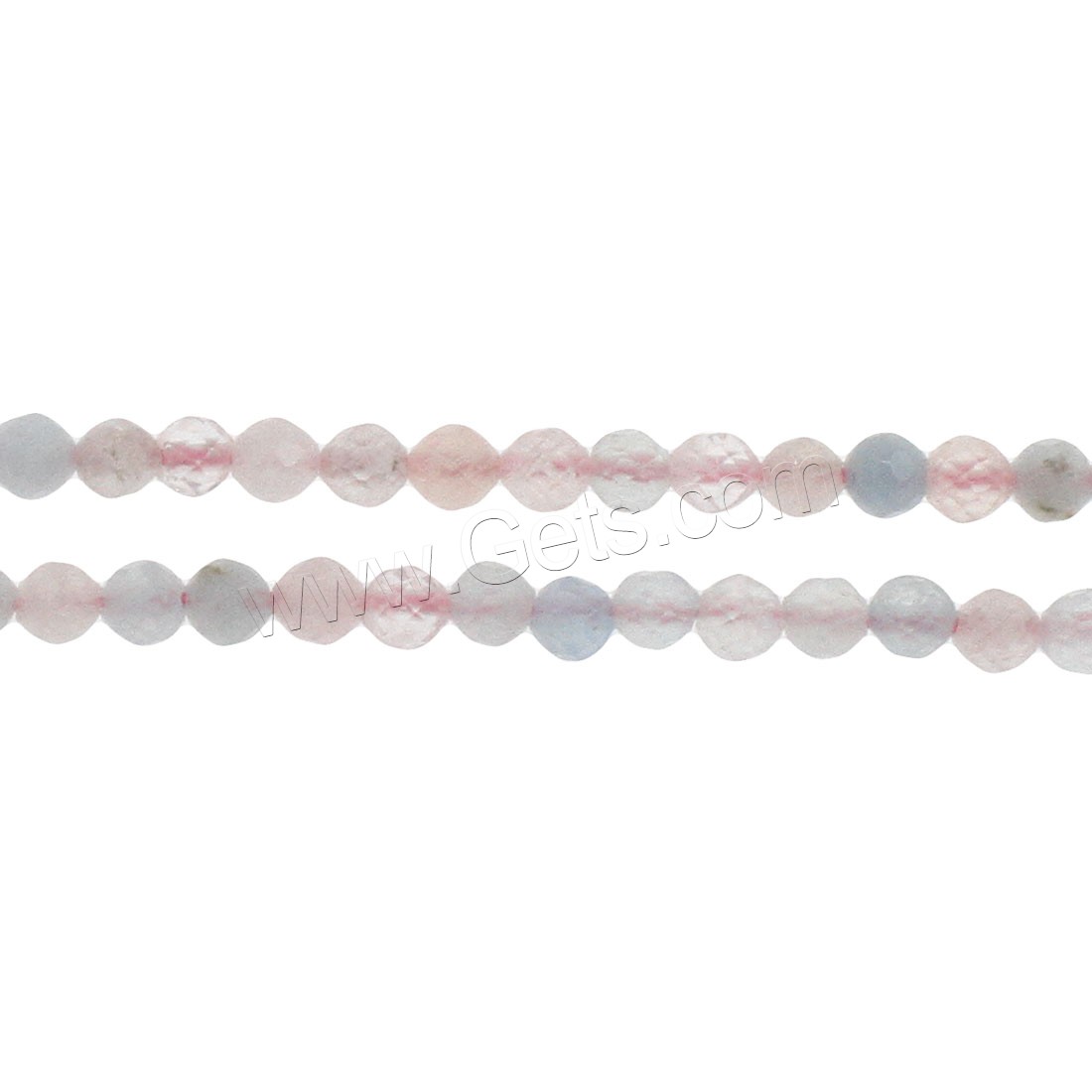 Perles de morganite, Rond, normes différentes pour le choix & facettes, plus de couleurs à choisir, Trou:Environ 1mm, Longueur:Environ 14.9 pouce, Vendu par brin