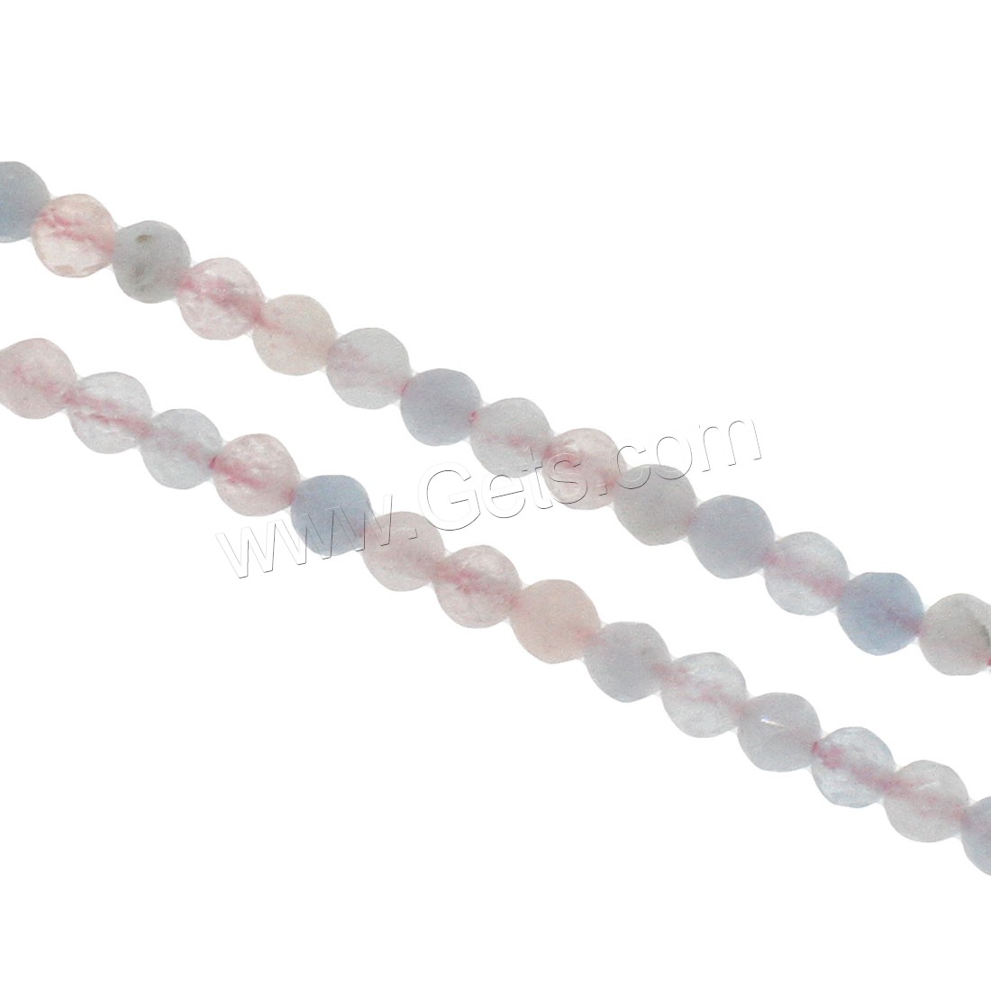 Perles de morganite, Rond, normes différentes pour le choix & facettes, plus de couleurs à choisir, Trou:Environ 1mm, Longueur:Environ 14.9 pouce, Vendu par brin