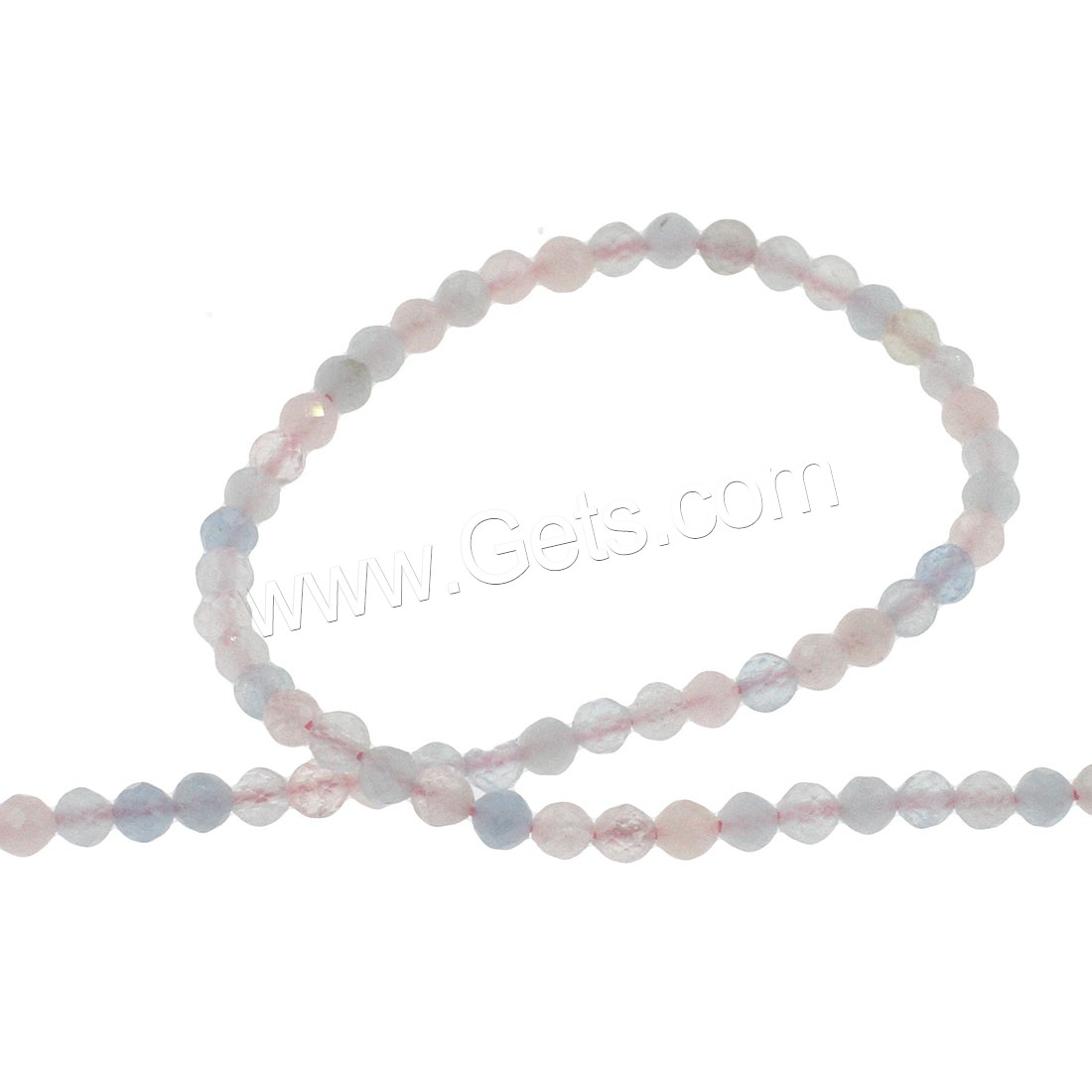Morganit Perlen, rund, verschiedene Größen vorhanden & facettierte, keine, Bohrung:ca. 1mm, Länge:ca. 14.9 ZollInch, verkauft von Strang
