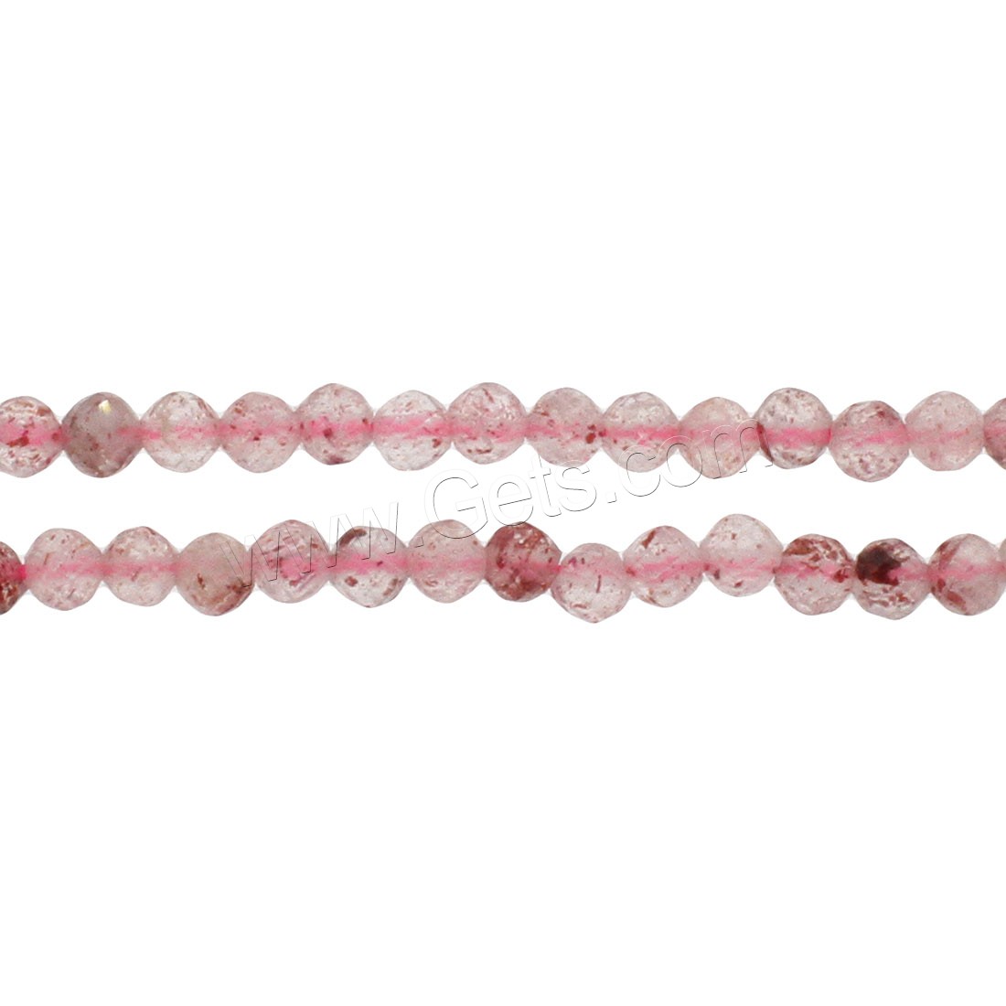 Клубника Кварцевые Бусины, Круглая, разный размер для выбора & граненый, розовый, отверстие:Приблизительно 1mm, длина:Приблизительно 14.9 дюймовый, продается Strand