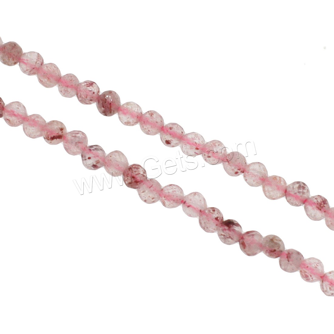 Strawberry Quartz Beads, Round, different size for choice & faceted, pink, Hole:Approx 1mm, Length:Approx 14.9 Inch, Sold By Strand