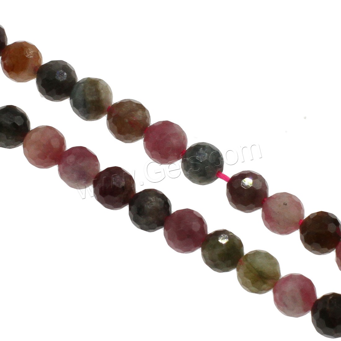 Natural Tourmaline Beads, Round, different size for choice & faceted, more colors for choice, Hole:Approx 1mm, Length:Approx 14.9 Inch, Sold By Strand