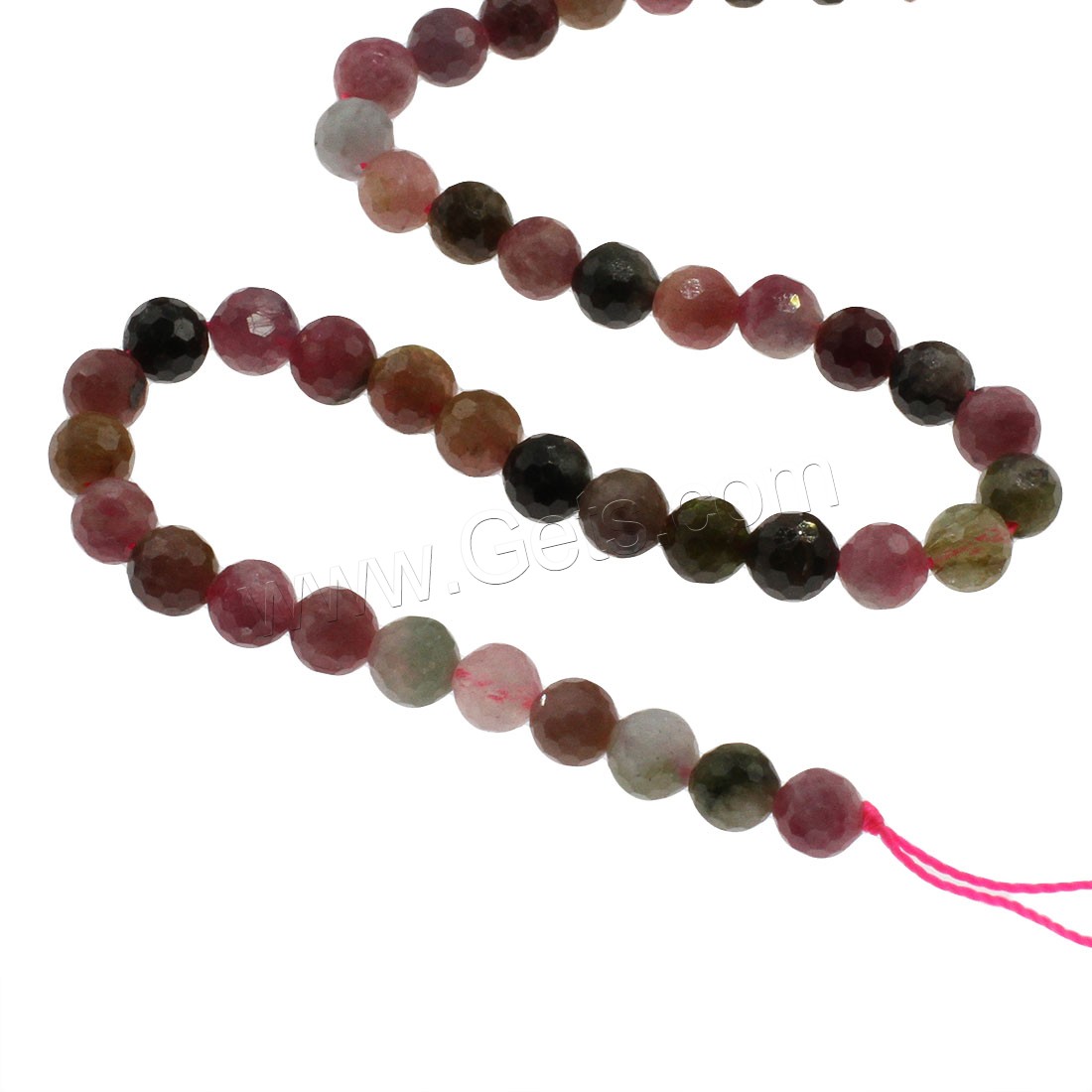 Natural Tourmaline Beads, Round, different size for choice & faceted, more colors for choice, Hole:Approx 1mm, Length:Approx 14.9 Inch, Sold By Strand