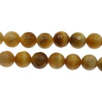 Tiger Eye Beads, Round, fashion jewelry & faceted, yellow, 8mm Approx 1mm Approx 14.9 Inch, Approx 