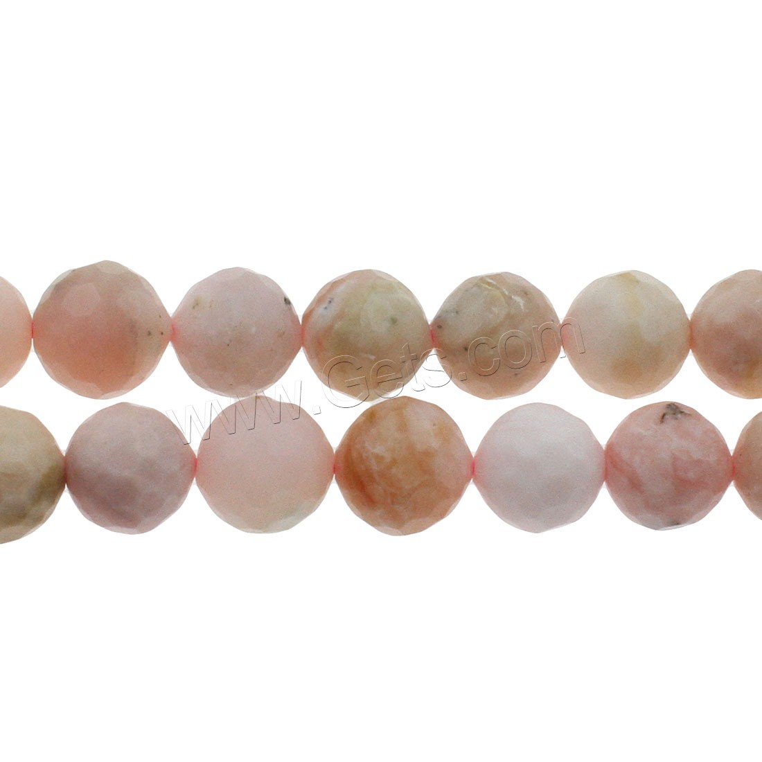 Pink Opal Beads, Round, different size for choice & faceted, Hole:Approx 1mm, Length:Approx 14.9 Inch, Sold By Strand