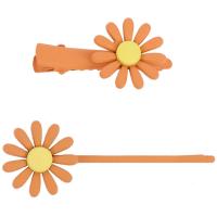 Alligator Hair Clip, Zinc Alloy, Flower, plated, 2 pieces & for woman 50mm,70mm 