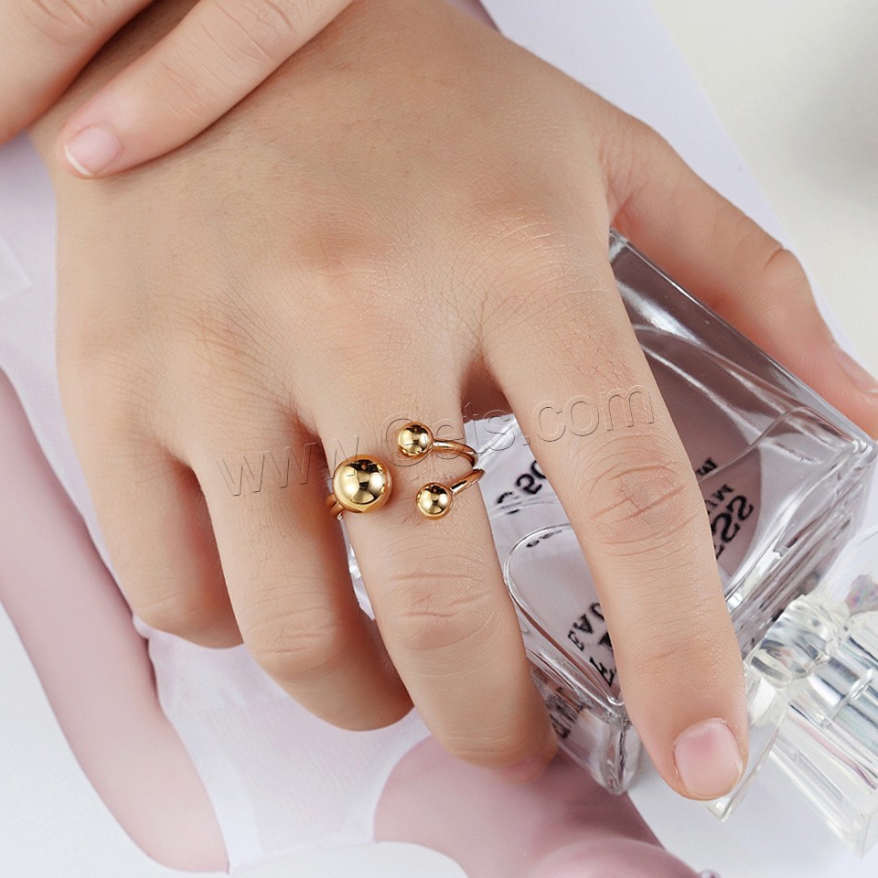 титан Манжеты палец кольцо, Другое покрытие, ювелирные изделия моды & разный размер для выбора & Женский, Много цветов для выбора, продается PC