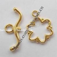 Brass Toggle Clasp, Flower, plated, fashion jewelry & single-strand Approx 2mm 