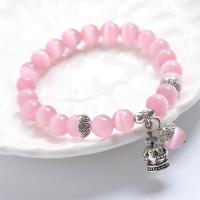 Gemstone Bracelets, with Zinc Alloy, polished, fashion jewelry & for woman Approx 7.5 Inch 