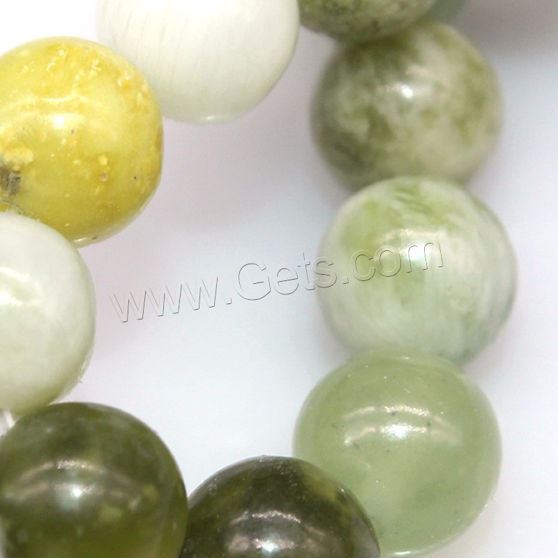 Spotted Serpentine Beads, Round, polished, DIY & different size for choice & different styles for choice, green, Length:Approx 15 Inch, Sold By Strand