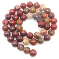Regenbogen Jaspis Perle, rund, poliert, DIY & verschiedene Größen vorhanden & verschiedene Stile für Wahl, rot, Länge:ca. 15 ZollInch, verkauft von Strang