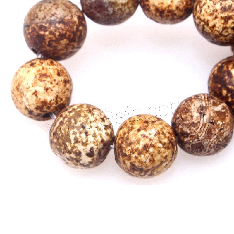 Barkskin Stone Beads, Round, polished, DIY & different size for choice & different styles for choice, mixed colors, Length:Approx 15 Inch, Sold By Strand