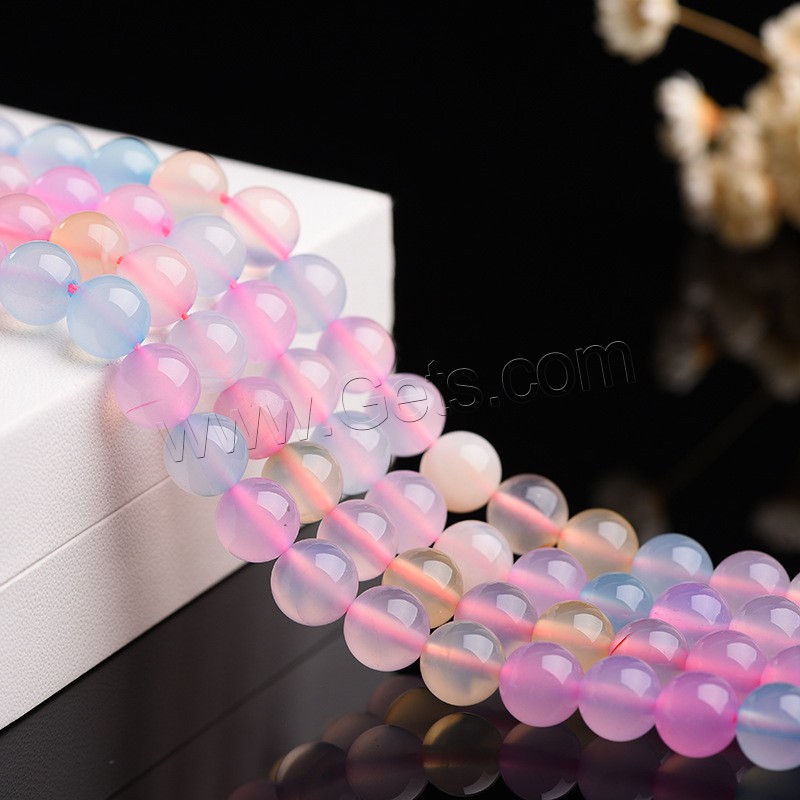 Morganite Beads, Round, polished, DIY & different size for choice, multi-colored, Length:Approx 15 Inch, Sold By Strand
