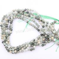 Green Hair Stone Beads, polished, DIY & faceted, mixed colors Approx 15 Inch 