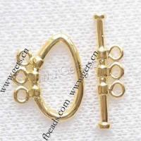 Brass Toggle Clasp, plated, fashion jewelry 