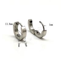 Stainless Steel Huggie Hoop Earring, fashion jewelry & Unisex, original color 