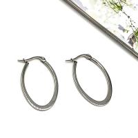 Stainless Steel Leverback Earring, Titanium Steel, fashion jewelry & for woman, silver color 