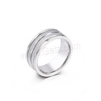 Titanium Steel Finger Ring, fashion jewelry & Unisex & frosted 8mm 