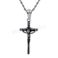 Stainless Steel Cross Pendants, 316L Stainless Steel, fashion jewelry & DIY, silver color 