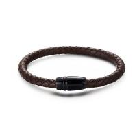 316L Stainless Steel Bracelet, with leather cord, fashion jewelry & for man 