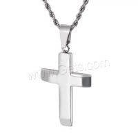 Stainless Steel Cross Pendants, 316L Stainless Steel, fashion jewelry & DIY & for man, silver color 