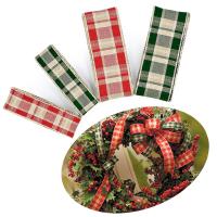 Polyester ribbon decoration, with Iron, jacquard, durable & Christmas Design 