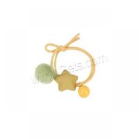 Ponytail Holder, Plastic, with Plush & Rubber Band, Double Layer & cute & for woman 50mm 