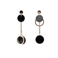 Zinc Alloy Asymmetric Earrings, with Acrylic, plated, fashion jewelry & for woman 