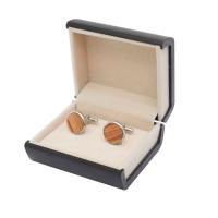 Wood Cufflinks, with Brass, Gift box package & fashion jewelry & for man 