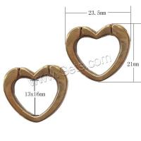 Brass Linking Ring, Heart, plated, fashion jewelry 3-4.5mm Approx 