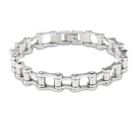 Stainless Steel Bracelet, Corrosion-Resistant & fashion jewelry & for man, silver color 