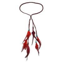 Gothic Headband, PU Leather, with Feather, Bohemian style & for woman, nickel, lead & cadmium free, 310mm Approx 23.6 Inch 
