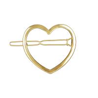 Hair Clip, Zinc Alloy, Heart, gold color plated, fashion jewelry & for woman & hollow, 55mm 