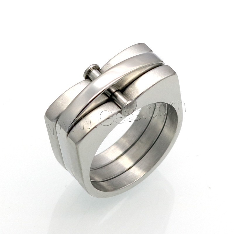 Titanium Steel Finger Ring, fashion jewelry & different size for choice & for man, 11mm, Sold By PC