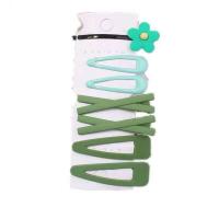 Hair Slide, Zinc Alloy, with Plastic, stoving varnish, 7 pieces & fashion jewelry & for woman 60mm 