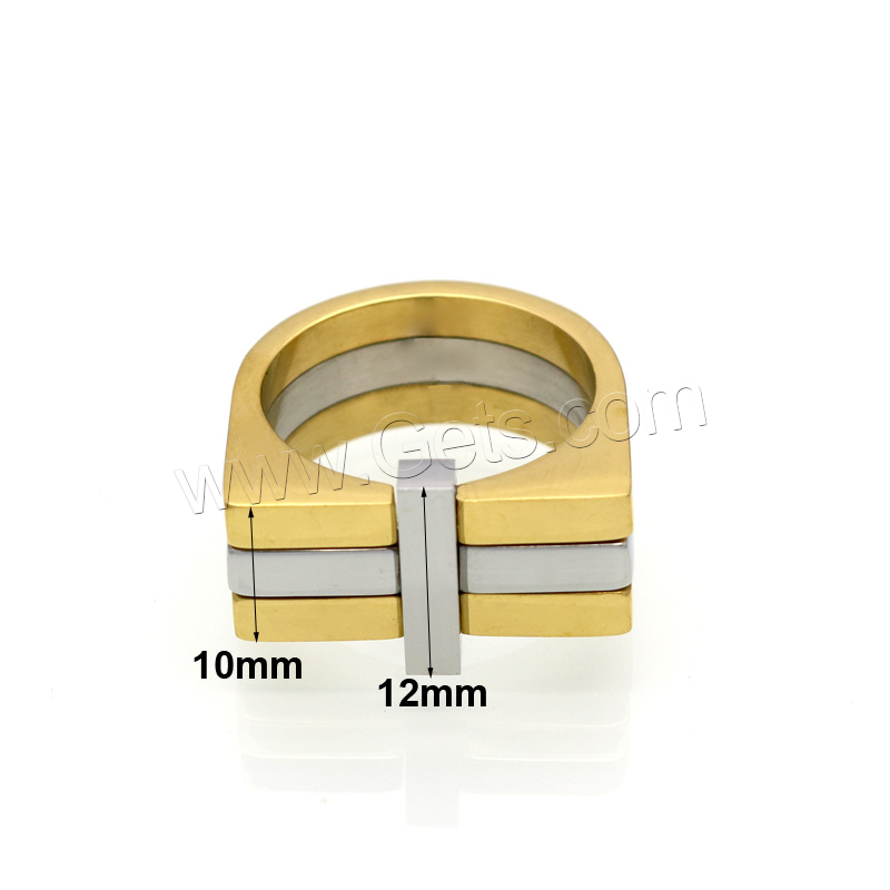 Titanium Steel Finger Ring, plated, fashion jewelry & different size for choice & for man, more colors for choice, 12mm, Sold By PC
