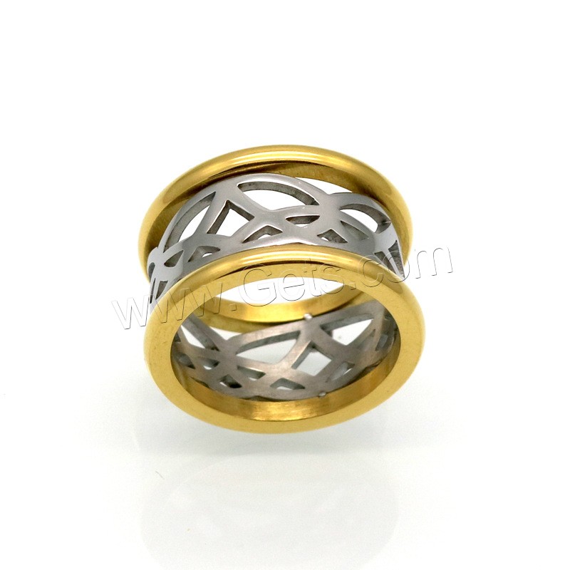 チタン鋼の指環, チタン鋼, メッキ, ファッションジュエリー & ユニセックス & 異なるサイズの選択 & くり抜き, 12mm, 売り手 パソコン