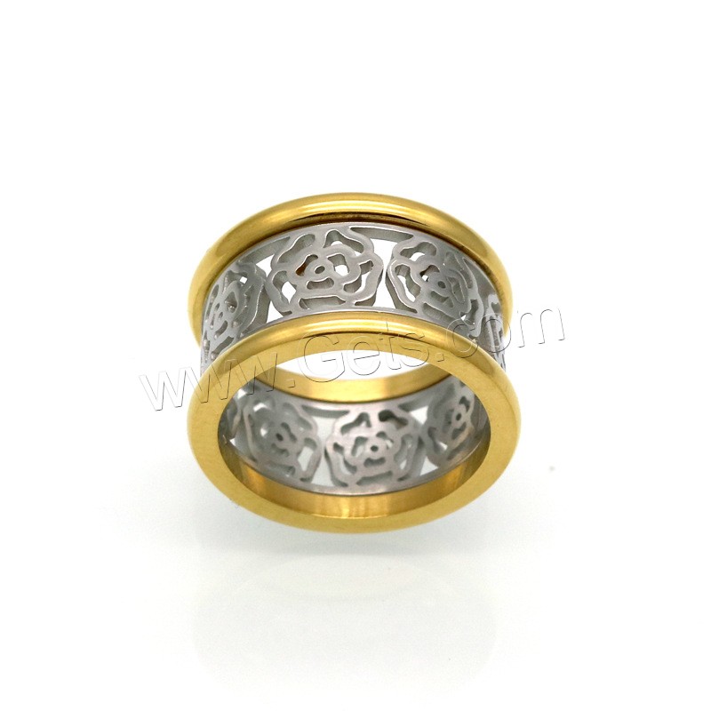 Титан Сталь палец кольцо, титан, Другое покрытие, ювелирные изделия моды & Мужская & разный размер для выбора & отверстие, 12mm, продается PC