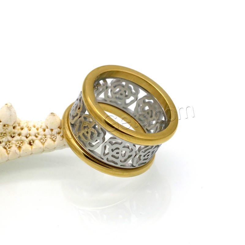 Титан Сталь палец кольцо, титан, Другое покрытие, ювелирные изделия моды & Мужская & разный размер для выбора & отверстие, 12mm, продается PC