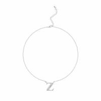 Collier zircon cubique de zinc Alloy, alliage de zinc, Lettre d’alphabet, Placage, bijoux de mode & styles différents pour le choix & pavé de micro zircon & pour femme Environ 17.7 pouce, Vendu par brin