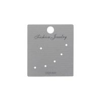Earring Display Card, PVC Plastic, portable & durable & fashion jewelry, grey 