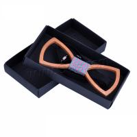 Wood Bow Ties, with Cloth, fashion jewelry & Unisex 